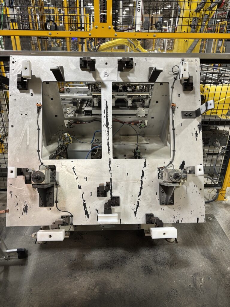 Dry ice blasting of automotive adhesive cell, Windsor Ontario