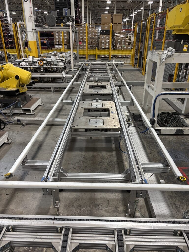 Cleaned automotive production cell after dry ice blasting in Windsor, Ontario